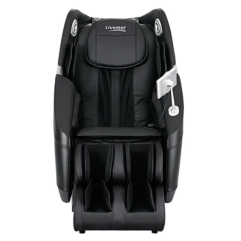 Livemor Massage Chair Electric Recliner Home 3D Massager Flynn - Black - Furniture > Bar Stools & Chairs > Massage