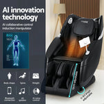 Livemor Massage Chair Electric Recliner Home 3D Massager Flynn - Black - Furniture > Bar Stools & Chairs > Massage