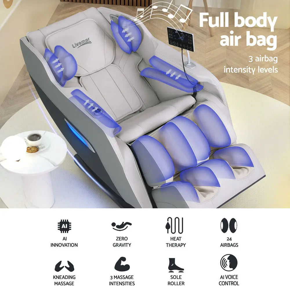 Livemor Massage Chair Electric Recliner Home Massager Brisa - Furniture > Bar Stools & Chairs > Massage Chairs