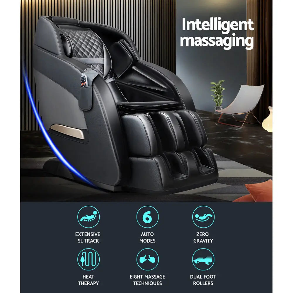 Livemor Massage Chair Electric Recliner Massager Black Decima - Furniture > Bar Stools & Chairs > Massage Chairs