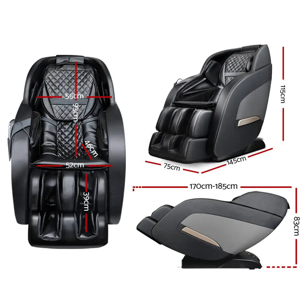 Livemor Massage Chair Electric Recliner Massager Black Decima - Furniture > Bar Stools & Chairs > Massage Chairs