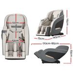 Livemor Massage Chair Electric Recliner Massager Grey Decima - Furniture > Bar Stools & Chairs > Massage Chairs