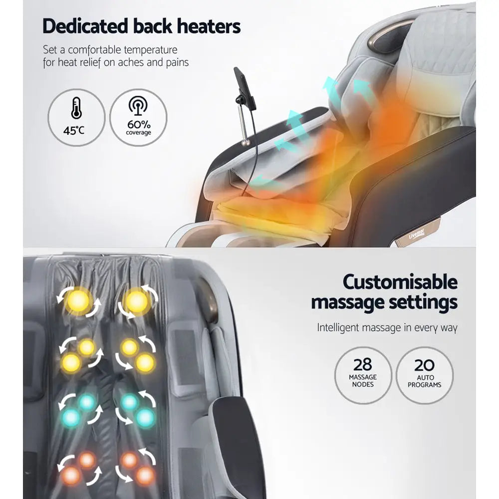 Livemor Massage Chair Electric Recliner Massager Meletao - Health & Beauty > Massage