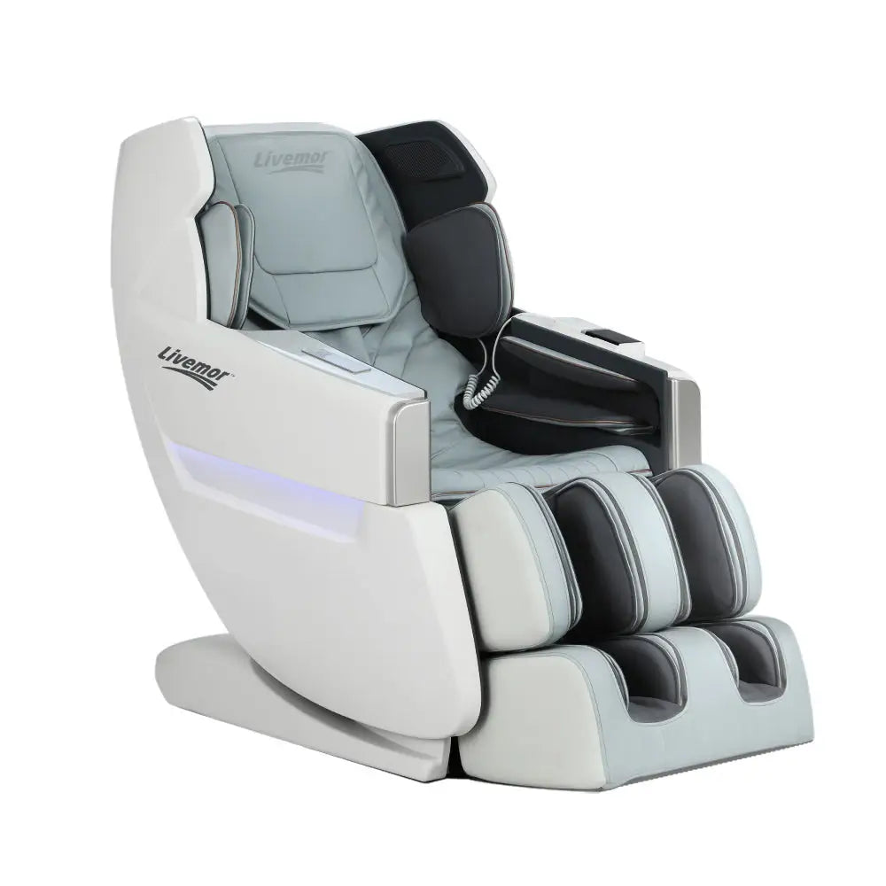 Livemor Massage Chair Electric Recliner Massager White Varitas - Furniture > Bar Stools & Chairs > Massage Chairs
