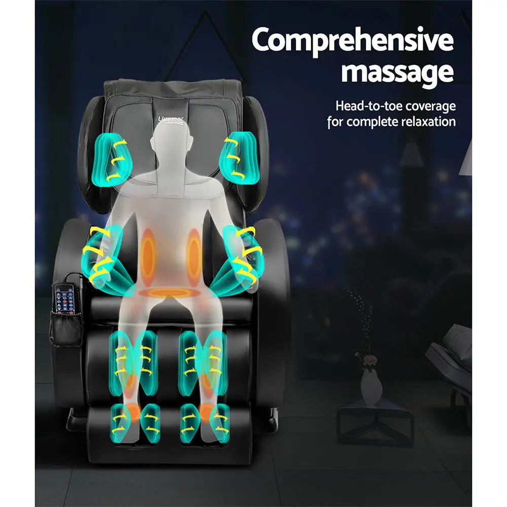 Livemor Massage Chair Electric Recliner Zero Gravity Massager - Health & Beauty > Massage