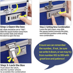 Locking Combination Medicine Box (Blue/Large) - Home & Garden > Storage