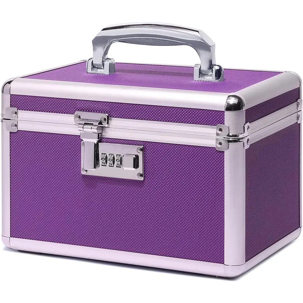 Locking Combination Medicine Box (Purple/Small) - Home & Garden > Storage