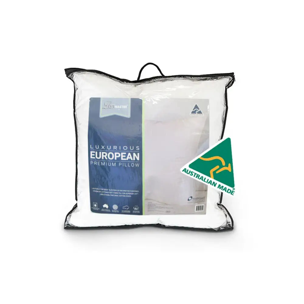 LoftMaster Luxurious Cotton Cover Premium European Pillow 65 x 65 cm - Home & Garden > Bedding
