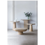 LOGAN CEMENT ROUND SIDE TABLE - Furniture > Living Room > Side Tables