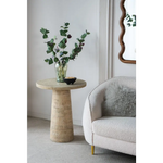 LOGAN CEMENT ROUND SIDE TABLE - Furniture > Living Room > Side Tables