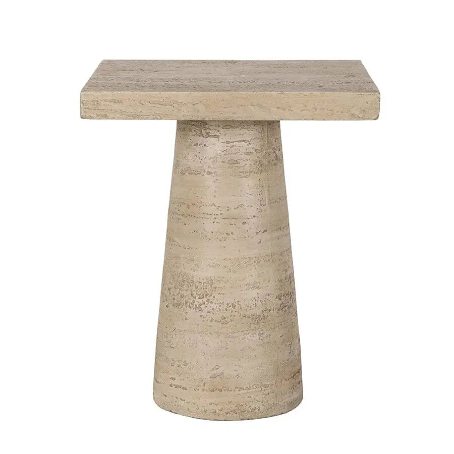 LOGAN CEMENT SQUARE SIDE TABLE - Furniture > Living Room > Side Tables