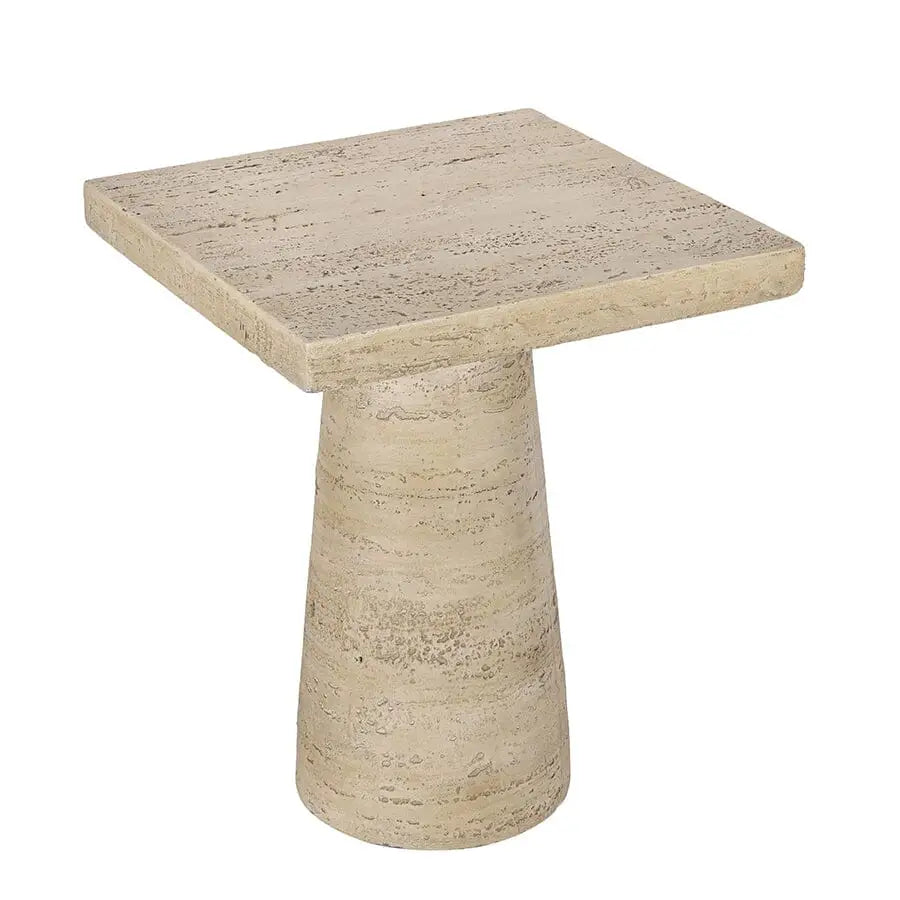 LOGAN CEMENT SQUARE SIDE TABLE - Furniture > Living Room > Side Tables