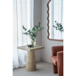LOGAN CEMENT SQUARE SIDE TABLE - Furniture > Living Room > Side Tables