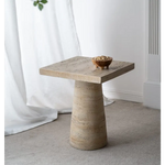 LOGAN CEMENT SQUARE SIDE TABLE - Furniture > Living Room > Side Tables