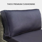 LONDON RATTAN 1 Seater Outdoor Sofa Modular Lounge Chair Grey - Furniture > Outdoor