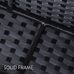 LONDON RATTAN 1pc Sofa Outdoor Furniture Setting - Steel Frame Garden Lounge - Furniture > Outdoor