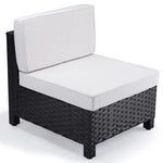 LONDON RATTAN 1pc Sofa Outdoor Furniture Setting - Steel Frame Garden Lounge - Furniture > Outdoor