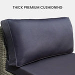 LONDON RATTAN 3 Seater Modular Outdoor Lounge Setting Grey - Furniture > Outdoor