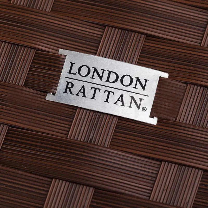 LONDON RATTAN Ottoman Outdoor Wicker Furniture Garden Sofa Lounge Foot Stool - Furniture > Outdoor