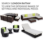 London Rattan Ottoman Outdoor Wicker Furniture Sofa Garden Lounge Foot Stool - Furniture > Outdoor