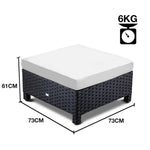 London Rattan Ottoman Outdoor Wicker Furniture Sofa Garden Lounge Foot Stool - Furniture > Outdoor