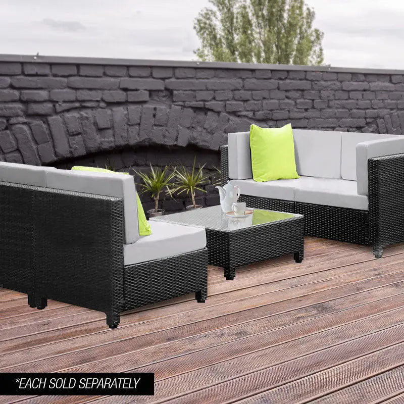 London Rattan Ottoman Outdoor Wicker Furniture Sofa Garden Lounge Foot Stool - Furniture > Outdoor