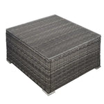 LONDON RATTAN Outdoor Wicker Coffee Table Patio Furniture 1 Piece Grey - Furniture > Outdoor