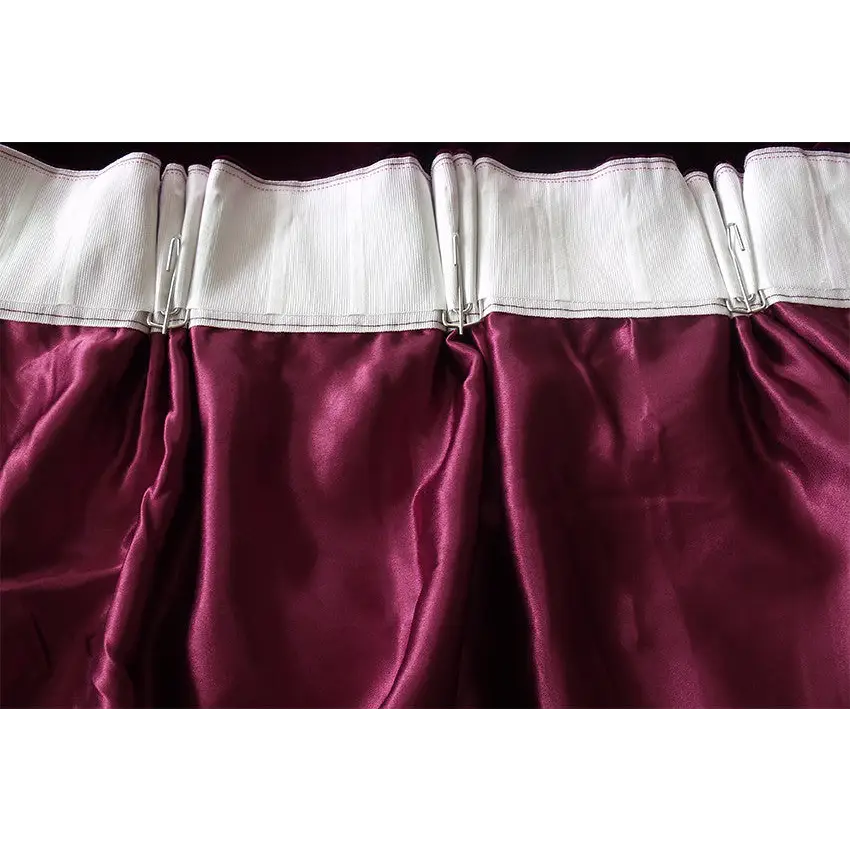 Long 4-Way Stretch Velvet Curtains 600x265cm with 30 hooks Pinch Pleat Burgundy - Home & Garden > Curtains > Curtains &