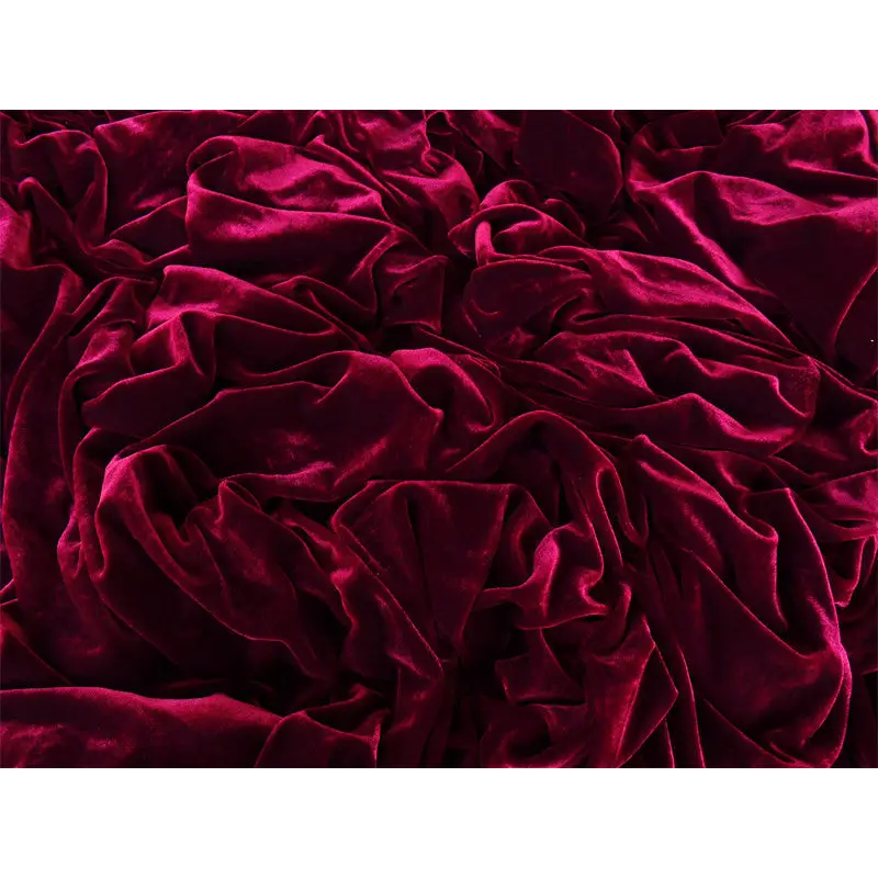 Long 4-Way Stretch Velvet Curtains 600x265cm with 30 hooks Pinch Pleat Burgundy - Home & Garden > Curtains > Curtains &