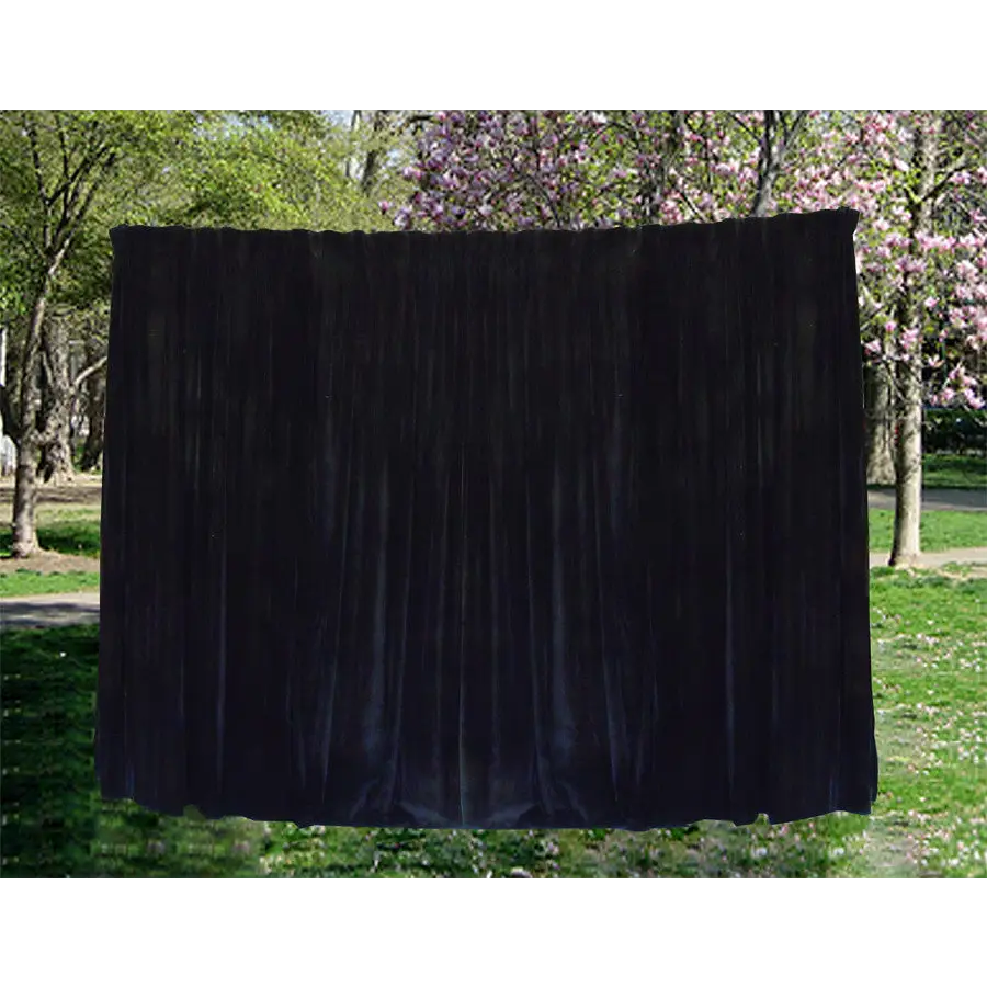 Long Large Velvet Curtains Black 620x270cm with 4m blockout + 30 Hook New - Home & Garden > Curtains > Curtains & Drapes