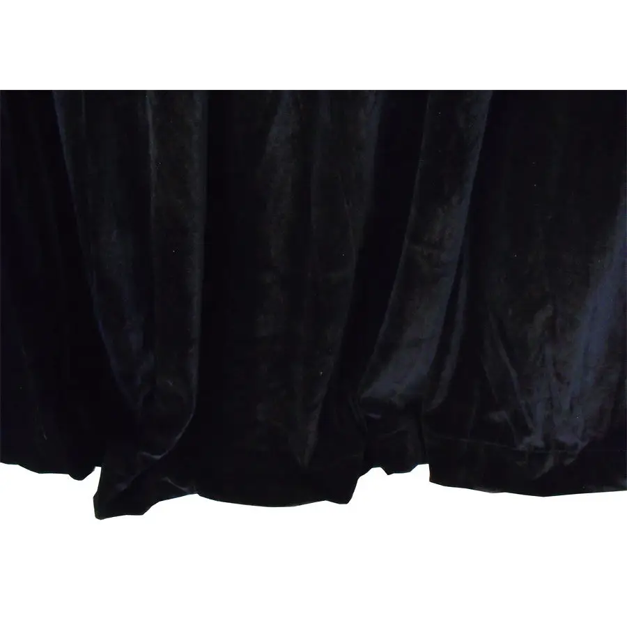 Long Large Velvet Curtains Black 620x270cm with 4m blockout + 30 Hook New - Home & Garden > Curtains > Curtains & Drapes