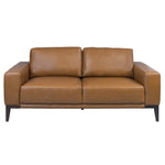 Lorenzo 2 + 3 Seater Sofa Leather Upholstered Lounge Set - Tan - Furniture > Sofas