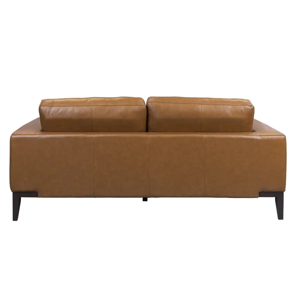 Lorenzo 2 + 3 Seater Sofa Leather Upholstered Lounge Set - Tan - Furniture > Sofas