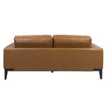 Lorenzo 2 + 3 Seater Sofa Leather Upholstered Lounge Set - Tan - Furniture > Sofas