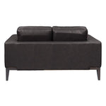 Lorenzo 2 Seater Sofa Leather Upholstered Lounge - Chocolate - Furniture > Sofas