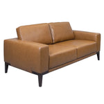Lorenzo 3 Seater Sofa Leather Upholstered Lounge - Tan - Furniture > Sofas