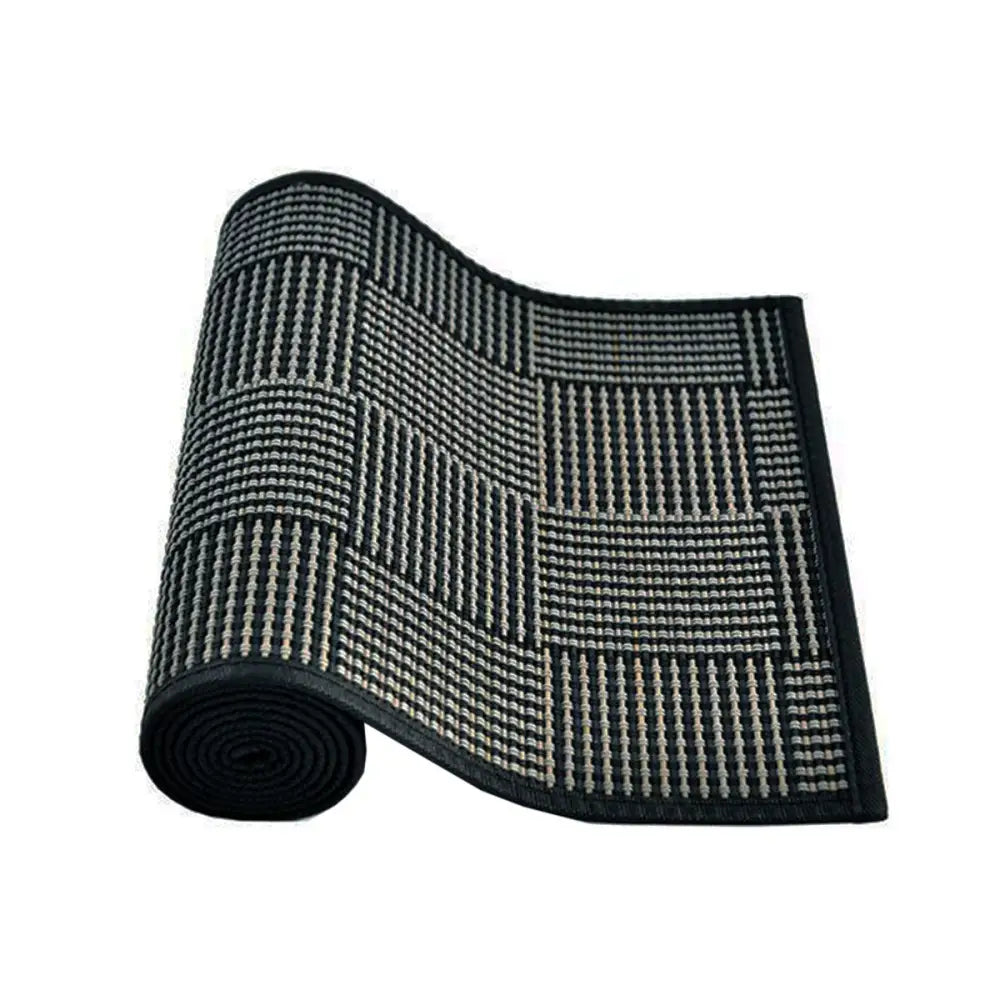 Louis Bamboo Table Runner Black Grey 140 x 33cm - Home & Garden > Kitchenware