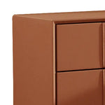 Louis Bedside Table MDF With PU Leather Wooden Legs - Furniture > Bedroom > Bedside Tables
