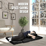 Lounge Couch Sofa Bed Double Seat Leather GEMINI BLACK - Furniture > Sofas