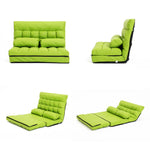 Lounge Couch Sofa Bed Double Seat Leather GEMINI GREEN - Furniture > Sofas