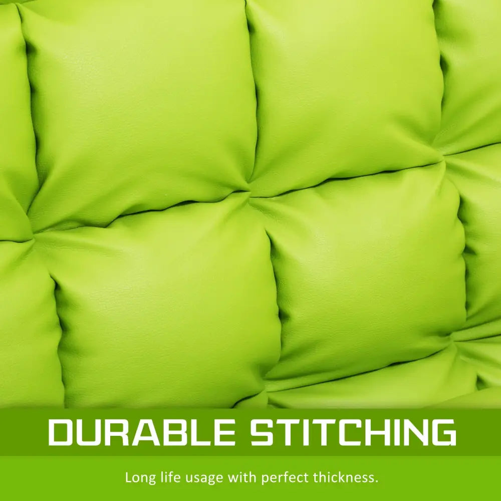 Lounge Couch Sofa Bed Double Seat Leather GEMINI GREEN - Furniture > Sofas