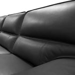 Lounge Set Luxurious 7 Seater Bonded Leather Corner Sofa Living Room Couch in Black with Chaise - Furniture > Sofas