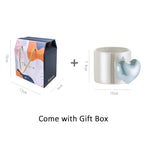 Lovely 4D Heart Love Ceramic Cup Mug Puffy Heart Handle with Gift Box (Pink) - Home & Garden > Kitchenware