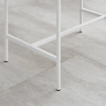 Lucia Slender Fluted Bedside Table in White - Furniture > Living Room