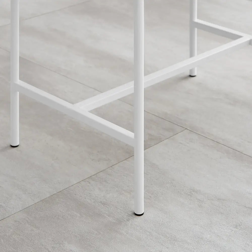 Lucia Slender Fluted Bedside Table in White - Furniture > Living Room