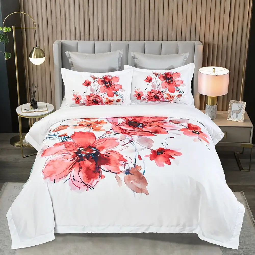 Lulani Floral Quilt Cover Set - King Size - Home & Garden > Bedding