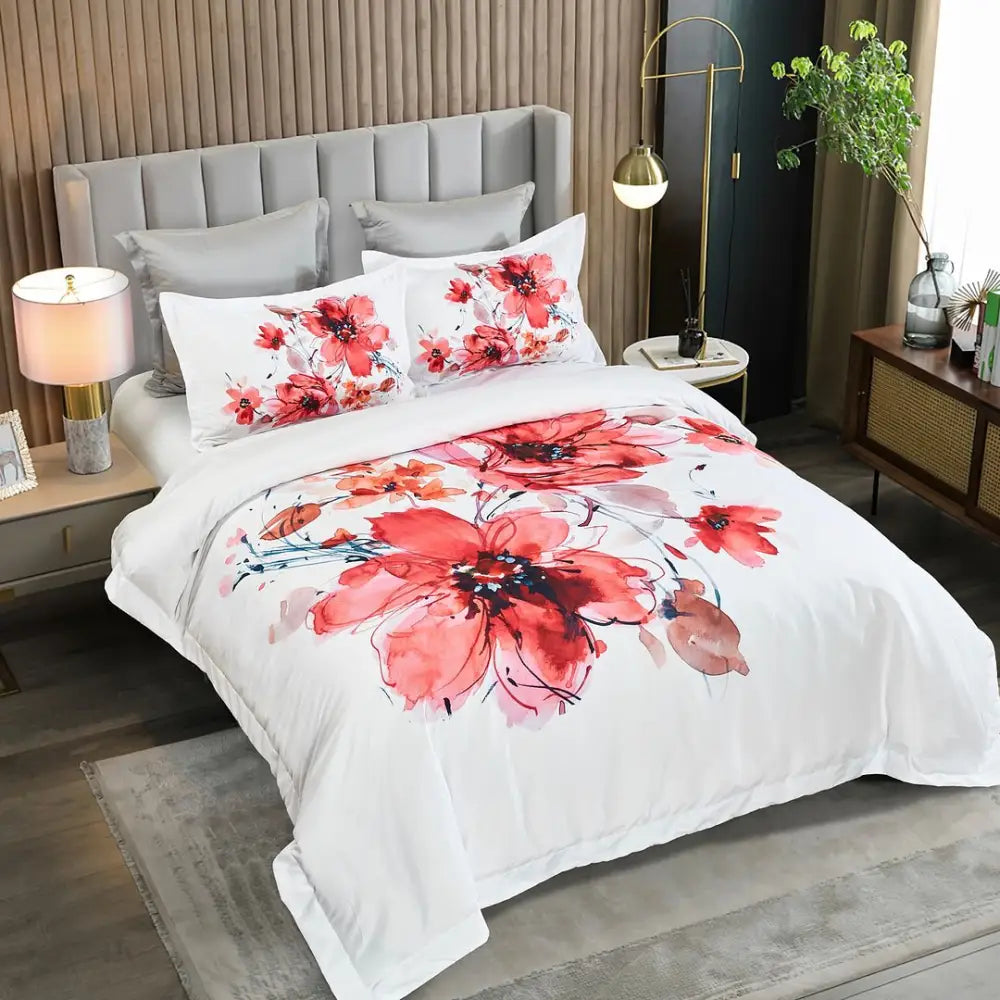 Lulani Floral Quilt Cover Set - Super King Size - Home & Garden > Bedding