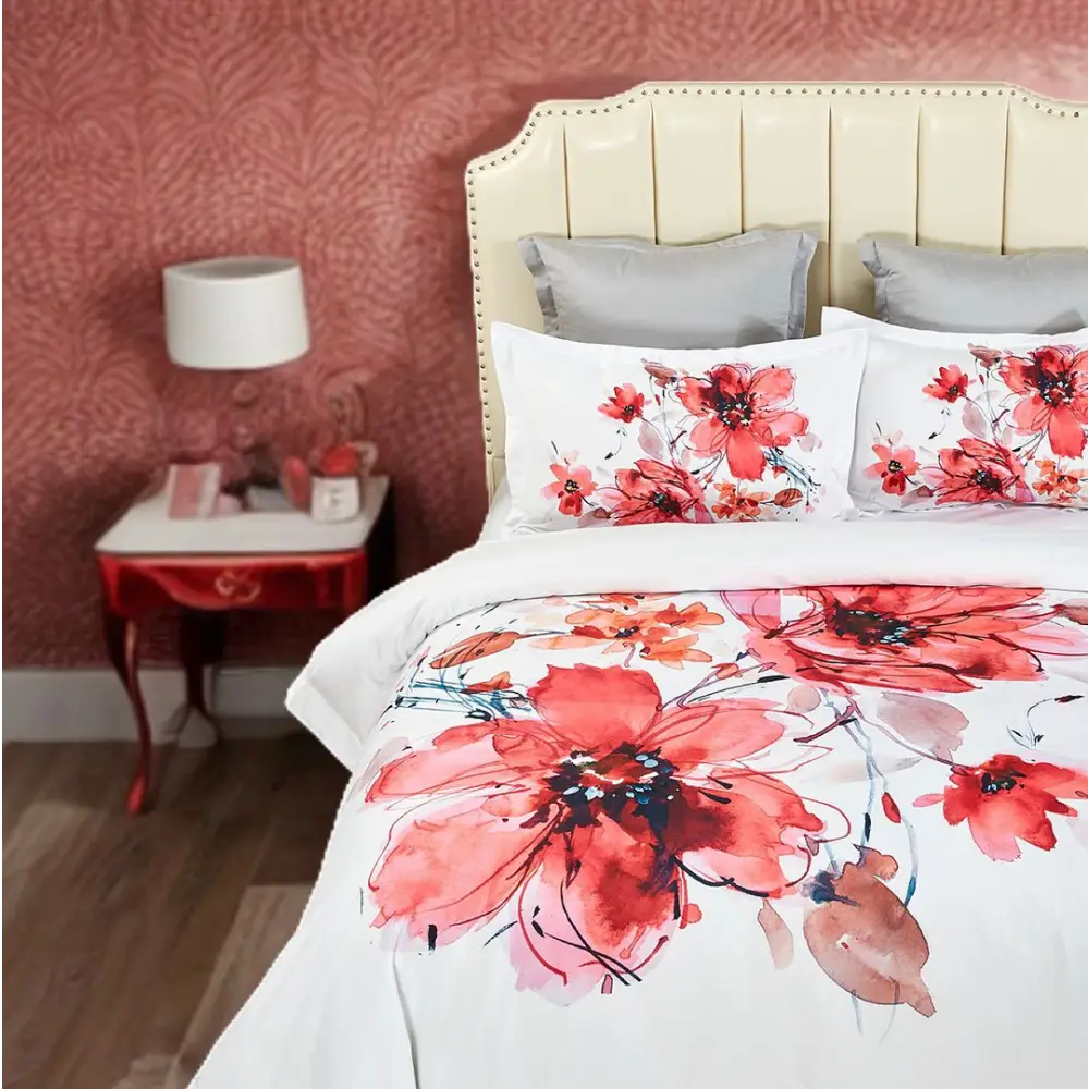 Lulani Floral Quilt Cover Set - Super King Size - Home & Garden > Bedding