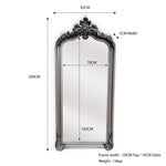 LUX Arch French Provincial Ornate Mirror - Antique Silver - Home & Garden > Decor