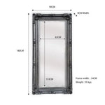 LUX French Provincial Ornate Mirror - Black - Home & Garden > Decor
